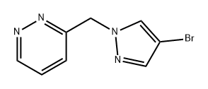 Pyridazine, 3-[(4-bromo-1H-pyrazol-1-yl)methyl]- Structure