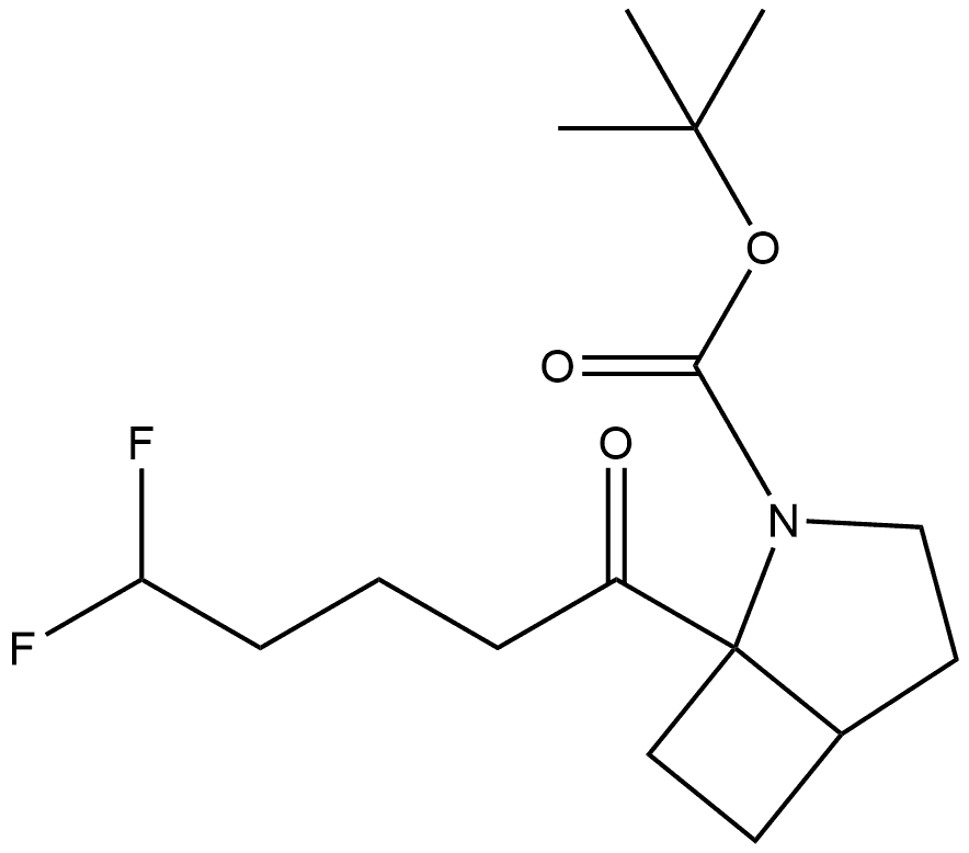 tert-butyl 1-(5,5-difluoropentanoyl)-2-azabicyclo[3.2.0]heptane-2-carboxylate Structure