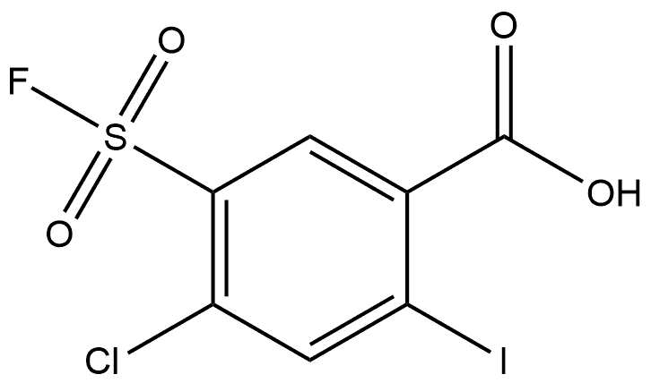 4-Chloro-5-(fluorosulfonyl)-2-iodobenzoic acid Structure