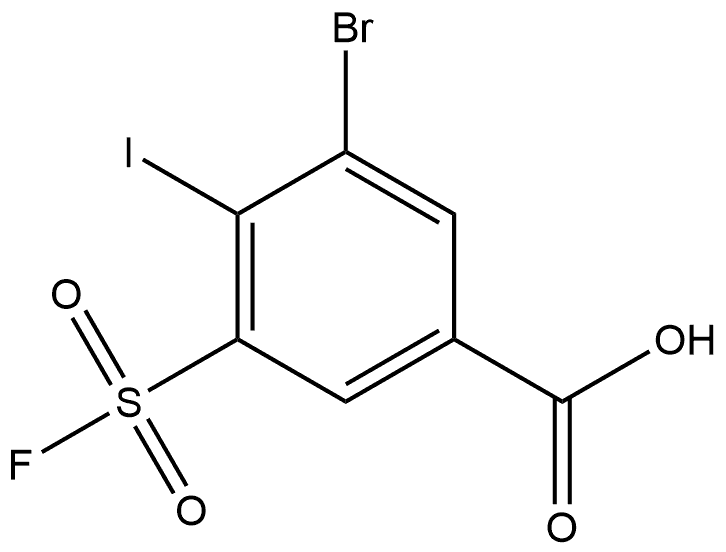 3-Bromo-5-(fluorosulfonyl)-4-iodobenzoic acid Structure