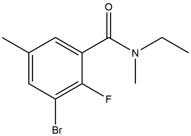 3-Bromo-N-ethyl-2-fluoro-N,5-dimethylbenzamide Structure