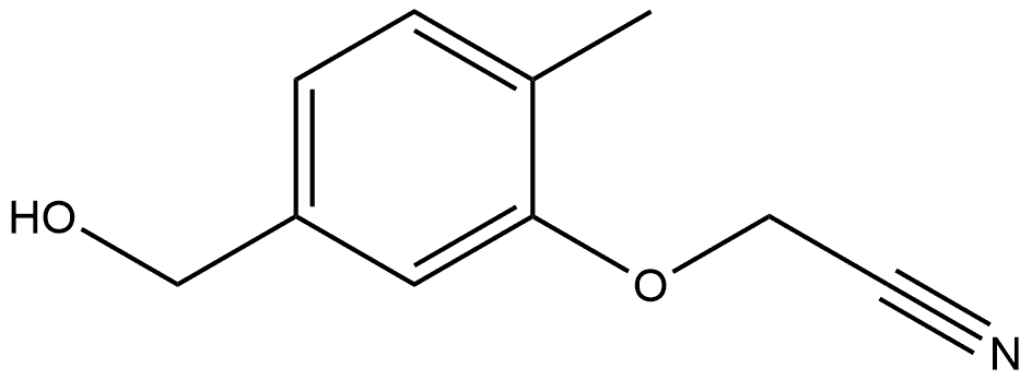 2-[5-(Hydroxymethyl)-2-methylphenoxy]acetonitrile Structure