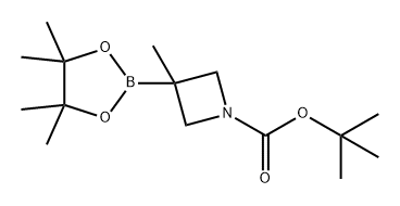 1-Azetidinecarboxylic acid, 3-methyl-3-(4,4,5,5-tetramethyl-1,3,2-dioxaborolan-2-yl)-, 1,1-dimethylethyl ester Structure