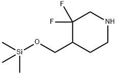 Piperidine, 3,3-difluoro-4-[[(trimethylsilyl)oxy]methyl]- 구조식 이미지