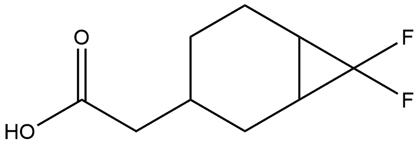 2-(7,7-difluorobicyclo[4.1.0]heptan-3-yl)acetic acid Structure