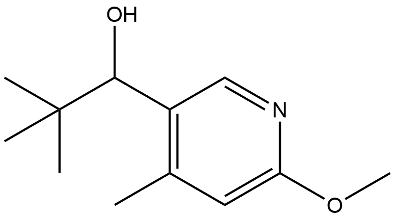α-(1,1-Dimethylethyl)-6-methoxy-4-methyl-3-pyridinemethanol Structure