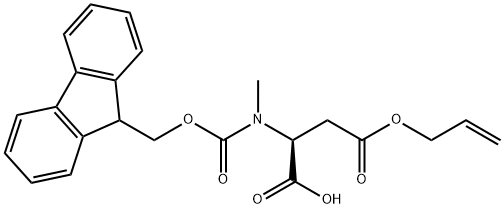 L-Aspartic acid, N-[(9H-fluoren-9-ylmethoxy)carbonyl]-N-methyl-, 4-(2-propen-1-yl) ester Structure