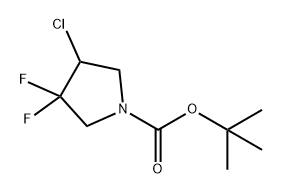 1-Pyrrolidinecarboxylic acid, 4-chloro-3,3-difluoro-, 1,1-dimethylethyl ester Structure