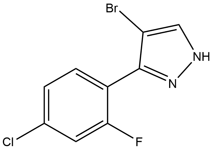 4-Bromo-3-(4-chloro-2-fluorophenyl)-1H-pyrazole Structure