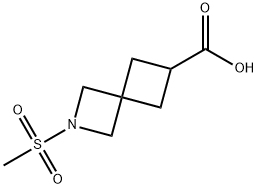 2-Azaspiro[3.3]heptane-6-carboxylic acid, 2-(methylsulfonyl)- Structure