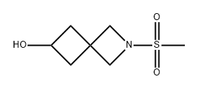 2-Azaspiro[3.3]heptan-6-ol, 2-(methylsulfonyl)- Structure