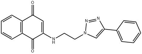 2-[[2-(4-Phenyl-1H-1,2,3-triazol-1-yl)ethyl]amino]-1,4-naphthalenedione 구조식 이미지