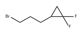 Cyclopropane, 2-(3-bromopropyl)-1,1-difluoro- Structure