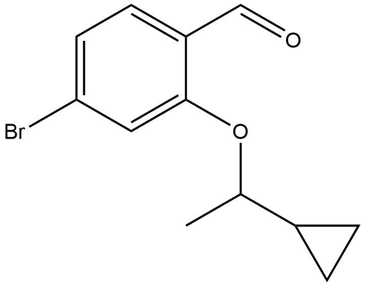 4-Bromo-2-(1-cyclopropylethoxy)benzaldehyde Structure