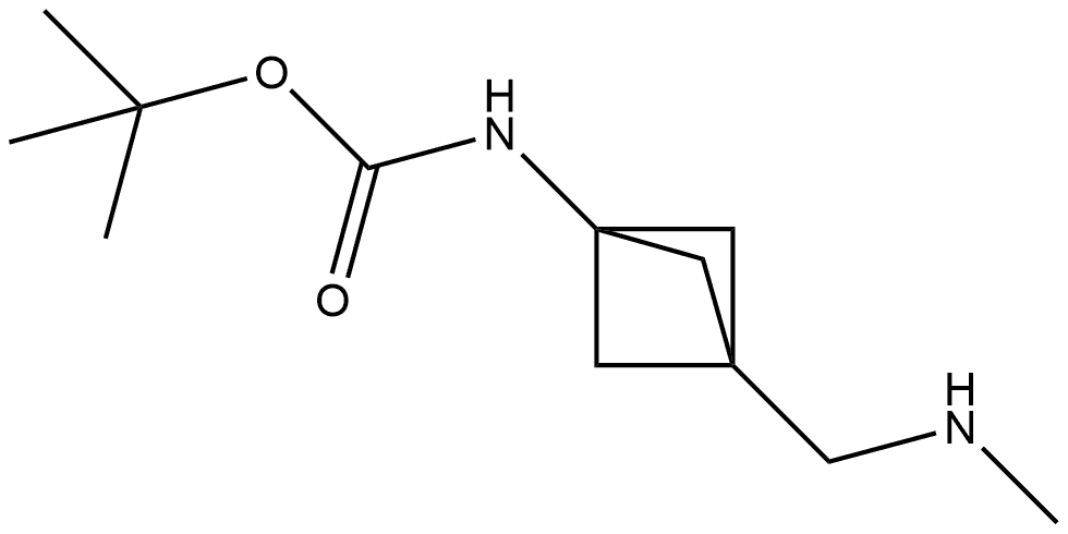 tert-butyl(3-((methylamino)methyl)bicyclo[1.1.1]pentan-1-yl)carbamate 구조식 이미지