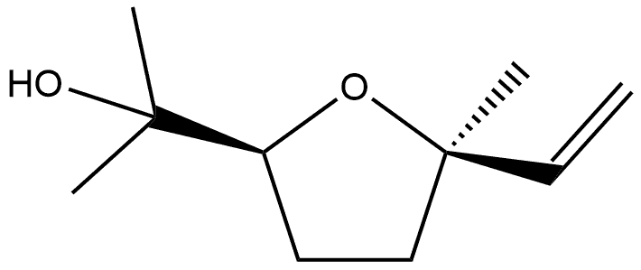 2-Furanmethanol, 5-ethenyltetrahydro-α,α,5-trimethyl-, (2S,5R)- Structure