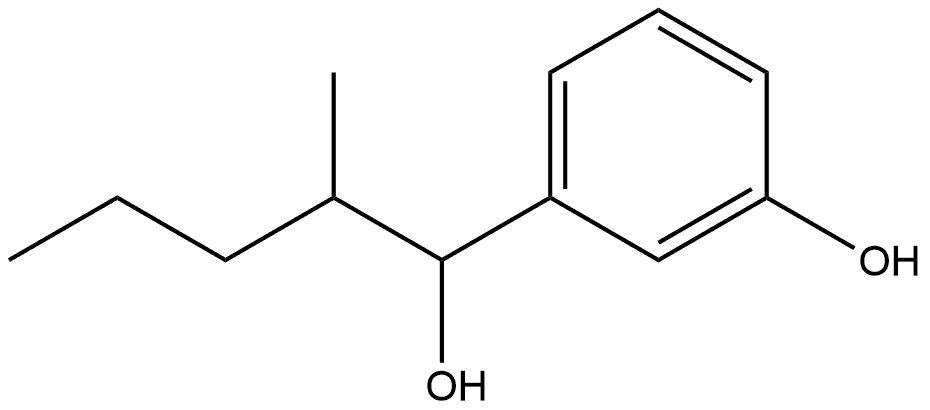 3-Hydroxy-α-(1-methylbutyl)benzenemethanol Structure