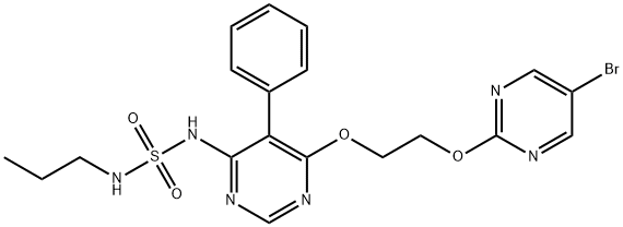 Sulfamide, N-[6-[2-[(5-bromo-2-pyrimidinyl)oxy]ethoxy]-5-phenyl-4-pyrimidinyl]-N'-propyl- Structure