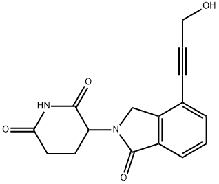 2,6-Piperidinedione, 3-[1,3-dihydro-4-(3-hydroxy-1-propyn-1-yl)-1-oxo-2H-isoindol-2-yl]- Structure