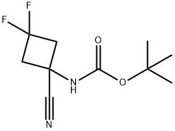 Carbamic acid, N-(1-cyano-3,3-difluorocyclobutyl)-, 1,1-dimethylethyl ester 구조식 이미지