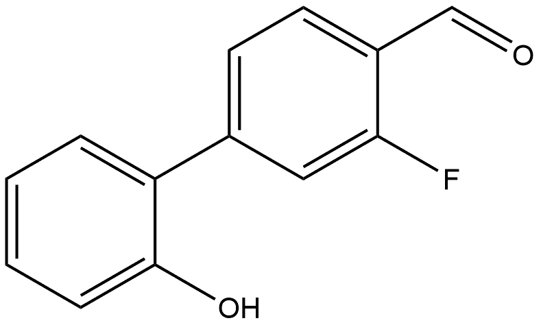 3-fluoro-2'-hydroxy-[1,1'-biphenyl]-4-carbaldehyde Structure