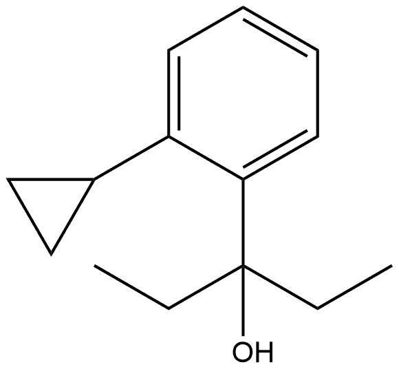 2-Cyclopropyl-α,α-diethylbenzenemethanol Structure