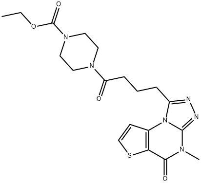 Ethyl 4-(4-{8-methyl-7-oxo-5-thia-1,8,10,11-tetraazatricyclo[7.3.0.0{2,6}]dodeca-2(6),3,9,11-tetraen-12-yl}butanoyl)piperazine-1-carboxylate Structure