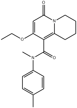 8-Ethoxy-N-methyl-n-(4-methylphenyl)-6-oxo-2,3,4,6-tetrahydro-1H-quinolizine-9-carboxamide Structure