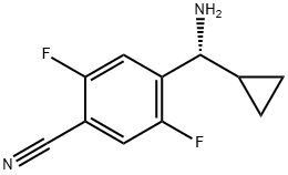 Benzonitrile, 4-[(R)-aminocyclopropylmethyl]-2,5-difluoro- Structure