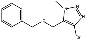 1H-1,2,3-Triazole, 4-bromo-1-methyl-5-[(phenylmethoxy)methyl]- 구조식 이미지