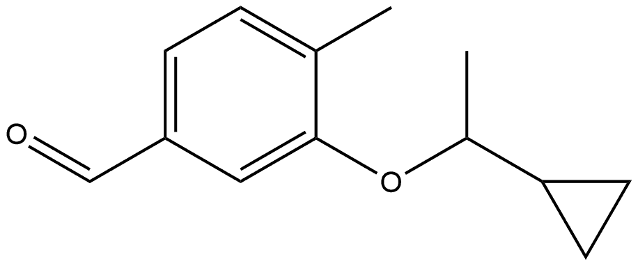 3-(1-Cyclopropylethoxy)-4-methylbenzaldehyde Structure