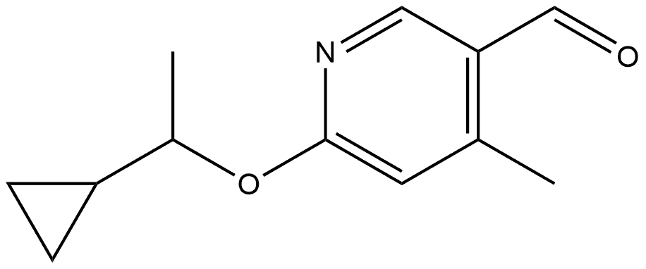 6-(1-Cyclopropylethoxy)-4-methyl-3-pyridinecarboxaldehyde Structure