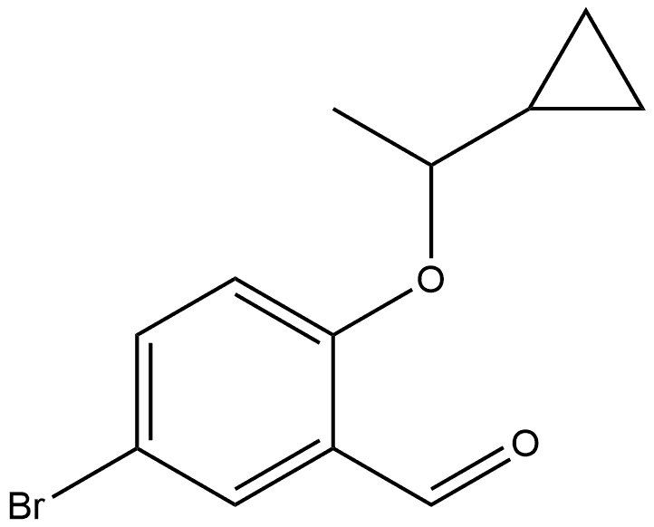 5-Bromo-2-(1-cyclopropylethoxy)benzaldehyde Structure