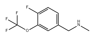 1-(4-fluoro-3-(trifluoromethoxy)phenyl)-N-methylmethanamine 구조식 이미지