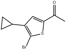 5-Acetyl-2-bromo-3-(cyclopropyl)thiophene Structure