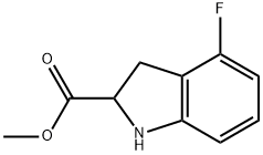 1H-Indole-2-carboxylic acid, 4-fluoro-2,3-dihydro-, methyl ester Structure