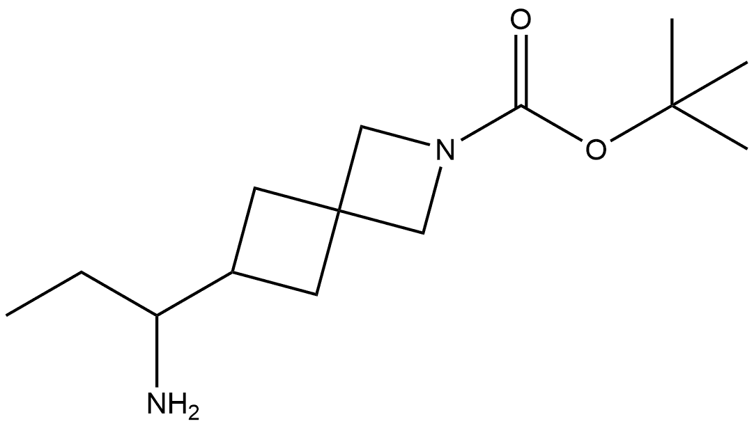 tert-butyl 6-(1-aminopropyl)-2-azaspiro[3.3]heptane-2-carboxylate Structure