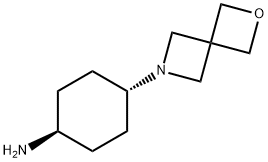 Cyclohexanamine, 4-(2-oxa-6-azaspiro[3.3]hept-6-yl)-, trans- Structure