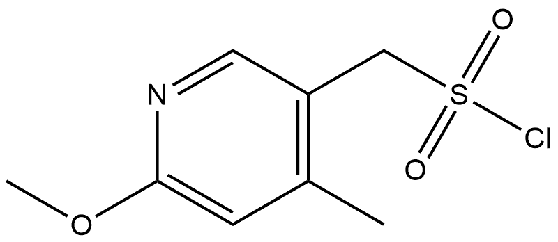 6-Methoxy-4-methyl-3-pyridinemethanesulfonyl chloride (ACI) Structure