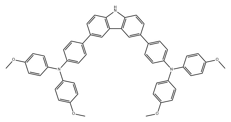 Benzenamine, 4,4'-(9H-carbazole-3,6-diyl)bis[N,N-bis(4-methoxyphenyl)- Structure