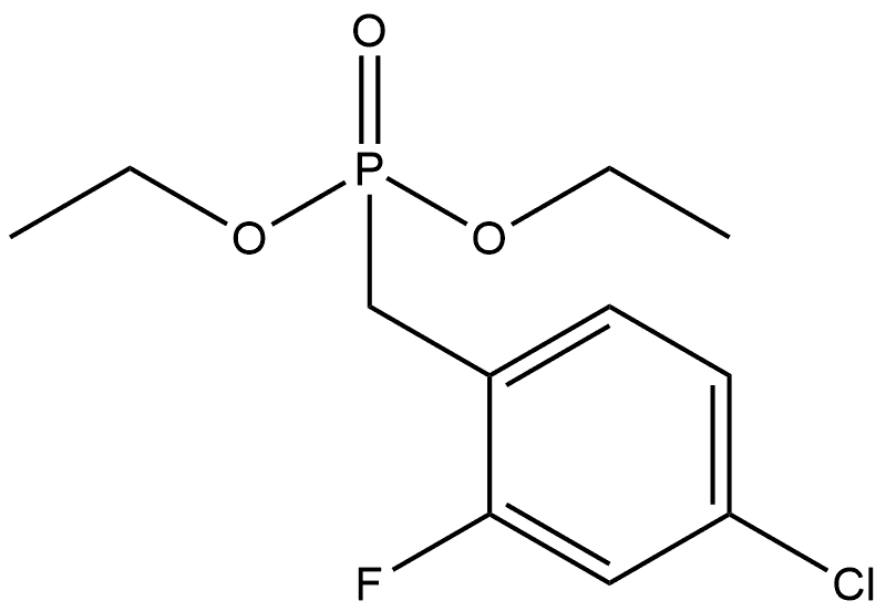 Diethyl P-[(4-chloro-2-fluorophenyl)methyl]phosphonate 구조식 이미지