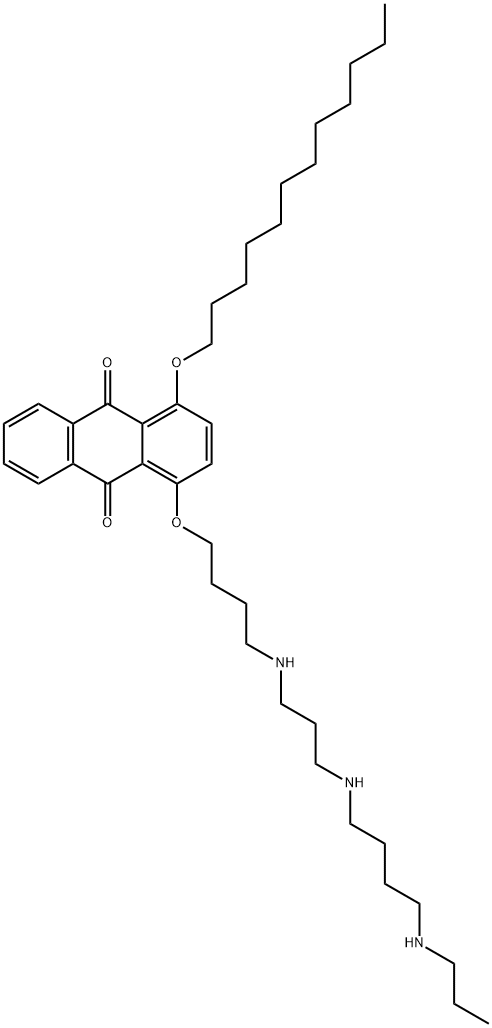 1-(Dodecyloxy)-4-[4-[[3-[[4-(propylamino)butyl]amino]propyl]amino]butoxy]-9,10-anthracenedione Structure