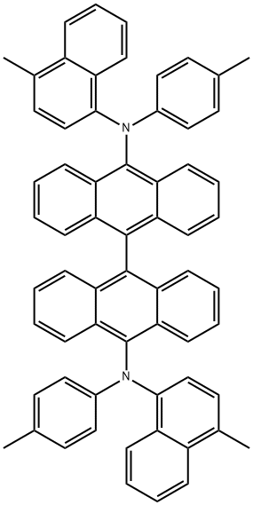 10-[10-(4-Methyl-N-(4-methylnaphthalen-1-yl)anilino)anthracen-9-yl]-N-(4-methylnaphthalen-1-yl)-N-(4-methylphenyl)anthracen-9-amine Structure