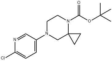 4,7-Diazaspiro[2.5]octane-4-carboxylic acid, 7-(6-chloro-3-pyridinyl)-, 1,1-dimethylethyl ester Structure