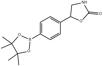 2-Oxazolidinone, 5-[4-(4,4,5,5-tetramethyl-1,3,2-dioxaborolan-2-yl)phenyl]- 구조식 이미지