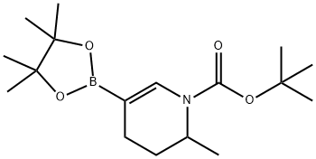 1(2H)-Pyridinecarboxylic acid, 3,4-dihydro-2-methyl-5-(4,4,5,5-tetramethyl-1,3,2-dioxaborolan-2-yl)-, 1,1-dimethylethyl ester Structure
