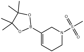 Pyridine, 1,2,3,6-tetrahydro-1-(methylsulfonyl)-5-(4,4,5,5-tetramethyl-1,3,2-dioxaborolan-2-yl)- Structure