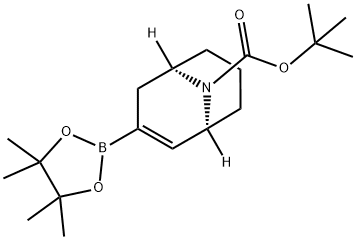 9-Azabicyclo[3.3.1]non-2-ene-9-carboxylic acid, 3-(4,4,5,5-tetramethyl-1,3,2-dioxaborolan-2-yl)-, 1,1-dimethylethyl ester, (1S,5R)- Structure