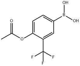 Boronic acid, B-?[4-?(acetyloxy)?-?3-?(trifluoromethyl)?phenyl]?- Structure