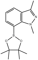 1H-Indazole, 1,3-dimethyl-7-(4,4,5,5-tetramethyl-1,3,2-dioxaborolan-2-yl)- Structure